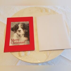 Set of 4  3D Mello Smello Christmas Dog Christmas Cards with Envelopes
